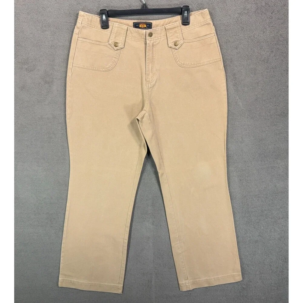 Route 66 Women's Size 16 Pants Lot 2 Pair Khaki Brown Straight Leg Cotton Casual - Picture 2 of 16
